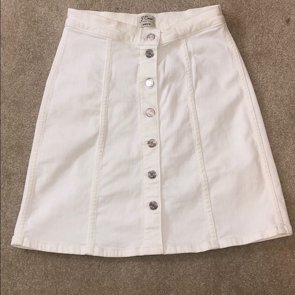 J Crew White Pencil Skirt - Picture 2 of 4